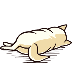 人間味あふれる白柴スタンプ