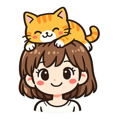 Cute Girl - Orange Cat