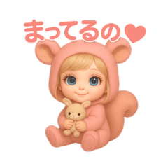 可愛い着ぐるみ赤ちゃんの日常スタンプ