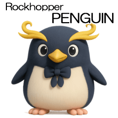 3D風イワトビペンギンの日常スタンプ