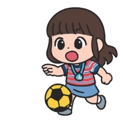 Sporty style girl animated stickers