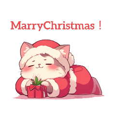 かわいいクリスマスねこ