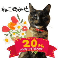 ねこのみせ20周年記念スタンプ