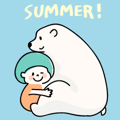 ラフに使える夏向けスタンプ