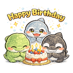 ワニぽよフレンズ｜やさしい毎日スタンプ①