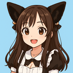 かわいいメイドねこスタンプ①