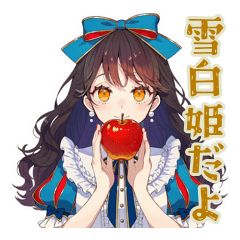 雪白姫のメルヘン日常スタンプ
