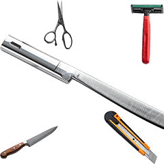 刃物　カッター・カミソリ・包丁など