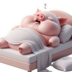 ぽっちゃりピンクのブタ「邪魔しないで、あ