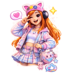 Melly Pop Digital Cartoon Star