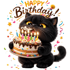 A pitch-black cat, a troublemaker