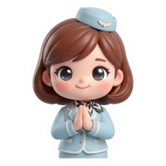 Milly the Chibi Flight Attendant: Fly wi