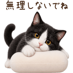 気遣い♪ はちわれ 猫