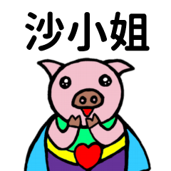 ShanShan Pig Name sticker No.10258