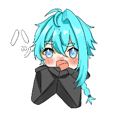 青髪の男の子　クラゲ