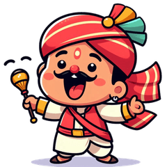 会話を彩るカラフルなインドのカートゥーン