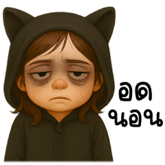 Nong Mina, black cat costume