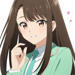 ふんわり可愛い女子高生スタンプ