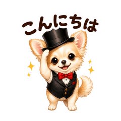 紳士チワワの丁寧なあいさつ