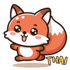Cute Red Fox Thai