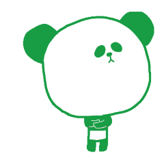 [アレンジ用]顔でかキュートパンダ（みど）