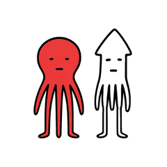 Octopus & Squid: Deadpan Space Buddies