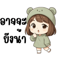 Nong Oyo with Bear Hat Waving