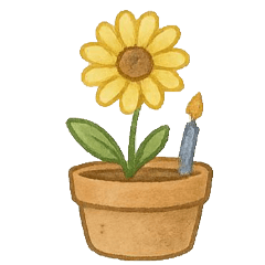 Flower and plant greeting diagram