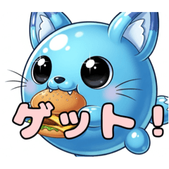 風船きつねちゃんスタンプの日常