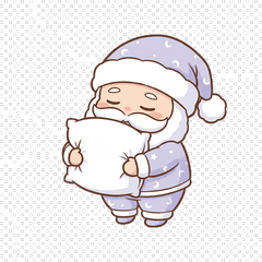 Kawaii Santa Sticker Set