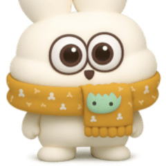 可愛すぎる冬3D太っちょうさぎ