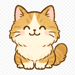 かわいいミヌエット猫の日常スタンプ