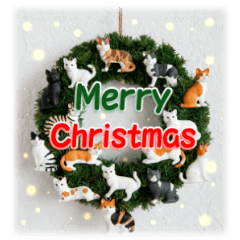 猫♥クリスマスツリー・ケーキ・リース