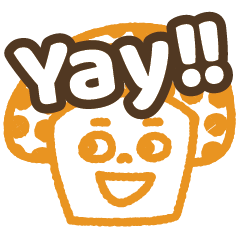 ハッピーマッシュルーム　かわいいスタンプ