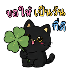Cute Black Cat everyday word
