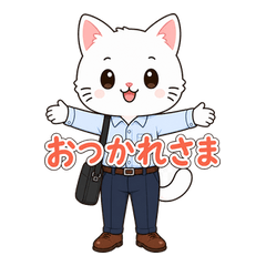 仕事終わりのしろねこ