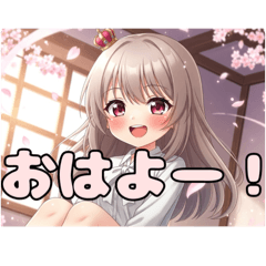 桜吹雪とチアガールみなみちゃん