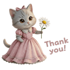 姫ねこの英語スタンプ