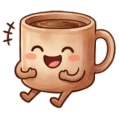 かわいいコーヒーカップ（字幕なし）