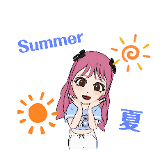 夏❤️女の子スタンプ