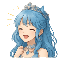 青い髪の小さな王女