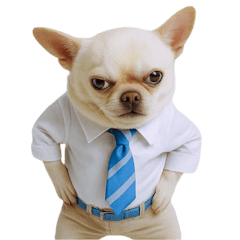 可愛いビジネスマンチワワ (NT)