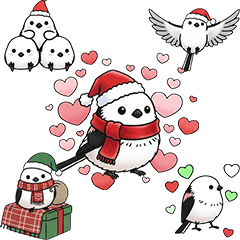 BIG! クリスマスだね！　シマエナガたち