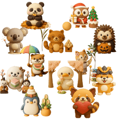 紙粘土動物のコラボイベント11