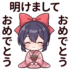 だにゃん娘：あおにゃんのお正月