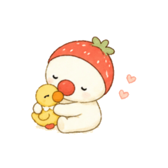 いちご帽子のでかはなくん