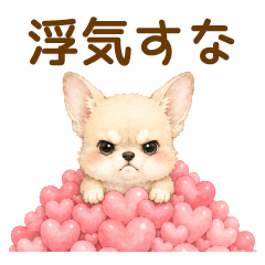 大好きな恋人に嫉妬するチワワちゃん