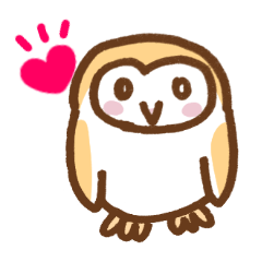 Cute and fun barn owl sticker