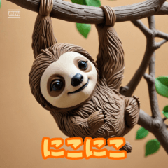 ゆるねんどスタンプーナマケモノVerー