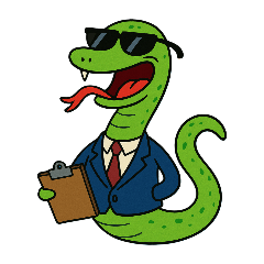 Green snake businessman